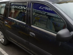 Хром нижние молдинги окон Dacia Logan MCV (07-12) - Omsa Line 8