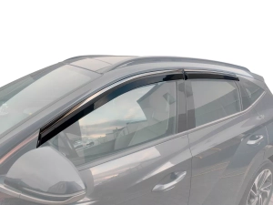 Дефлектори вікон Hyundai Tucson IV (NX4; 21-) SWB Short - Hawk (з хром молдингом)