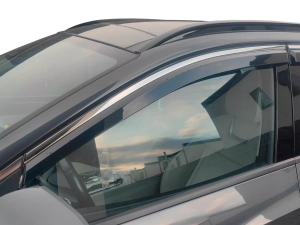 Дефлектори вікон Hyundai Tucson IV (NX4; 21-) SWB Short - Hawk (з хром молдингом) 5