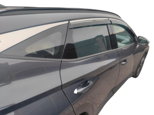 Дефлектори вікон Hyundai Tucson IV (NX4; 21-) SWB Short - Hawk (з хром молдингом) 8