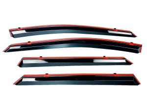 Дефлектори вікон Hyundai Tucson IV (NX4; 21-) LWB Long - Hawk (з хром молдингом) 3