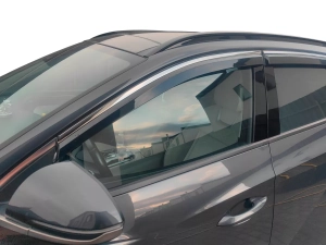 Дефлектори вікон Hyundai Tucson IV (NX4; 21-) LWB Long - Hawk (з хром молдингом) 4