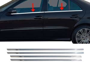 Хром нижні молдинги вікон Mercedes E W211 (02-09) Седан - Omsa