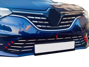 Хром на решітку бампера Renault Megane IV (21-24) 4