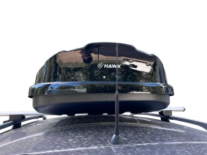 Автобокс на дах двосторонній чорний - HAWK 450 літрів 8