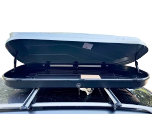 Автобокс на дах двосторонній сірий - HAWK 450 літрів 7