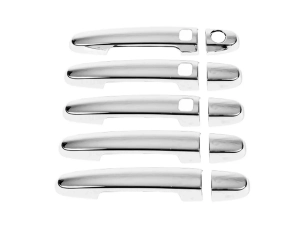 Хром накладки на ручки Toyota Rav4 III (06-12) - Carmos (с кнопками)