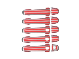 Хром накладки на ручки Toyota Rav4 III (06-12) - Carmos (с кнопками) 2