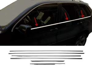 Хром нижні молдинги вікон BMW X5 E53 (00-06)