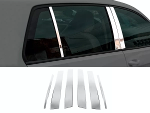 Хром молдинги дверних стійок VW Golf VII (12-20) Hatchback