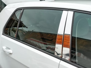 Хром молдинги дверних стійок VW Golf VII (12-20) Hatchback 6