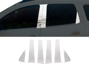 Хром молдинги дверних стійок Dacia Duster II (HM; 18-24)
