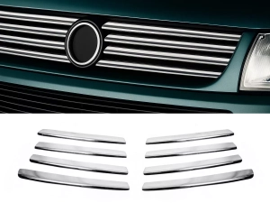 Хром накладки на решітку радіатора VW T4 (95-03) косий капот