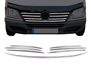 Хром накладки на решітку Mercedes Sprinter W901 (00-02) - 7 шт