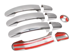 Хром накладки на ручки + замок Ford Custom (13-23) - Omsa (4 шт) 2