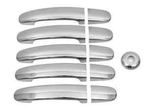 Хром накладки на ручки + замок Ford Transit IV (14-/20-) - Omsa (5 шт)