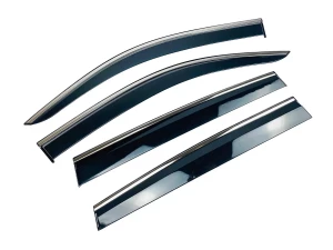 Дефлекторы окон VW Tiguan II (16-23) SWB - Hawk (с хром молдингом) 2