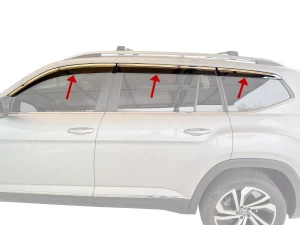 Вітровики VW Atlas / Teramont (16-) - Hawk (з хром молдингом) 6 шт