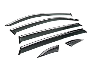 Вітровики VW Teramont X (19-) - Hawk (з хром молдингом) 6 шт