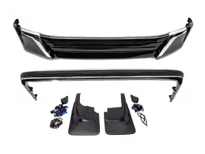 Накладки на бампер Toyota LC 200 (16-21) - GT 2021 (чорні) 5
