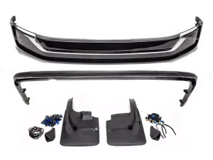 Накладки на бампер Toyota LC 200 (16-21) - GT 2019 стиль (чорні) 4