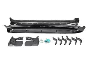 Пороги бічні Toyota LC 200 (07-21) - 2016 стиль (чорні) 4