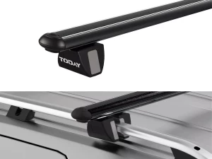 Багажник на звичайні рейлінги - Pence V40 чорний (128 см)