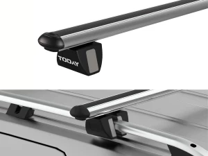 Багажник на звичайні рейлінги - Pence V40 срібний (128 см)