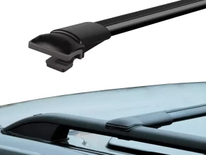 Багажник на звичайні рейлінги - Klasik V40 чорний (137 см)