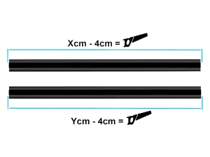 Багажник на звичайні рейлінги - Klasik V40 чорний (137 см) 4