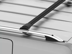 Багажник на звичайні рейлінги - Klasik V40 чорний (137 см) 5