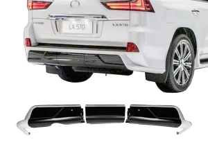 Задній дифузор Lexus LX 570 (16-22) - TRD стиль (білий)