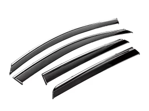 Дефлектори вікон Nissan Qashqai I (J10; 07-13) - Hawk (з хром молдингом) 2