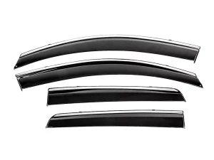 Дефлектори вікон Nissan Qashqai I (J10; 07-13) - Hawk (з хром молдингом) 3