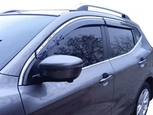 Дефлектори вікон Nissan Qashqai II (J11; 14-21) - Hawk (з хром молдингом) 6
