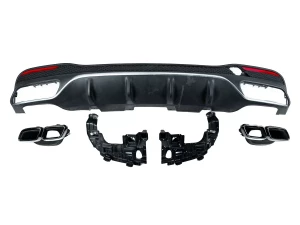 Дифузор задній Mercedes-AMG GLE W166 (15-19) - GLE63 стиль (хром насадки) 5