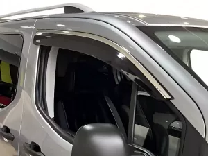 Дефлектори вікон Peugeot Partner III / Rifter (18-) - Hawk (4 шт з хром молдингом) 4