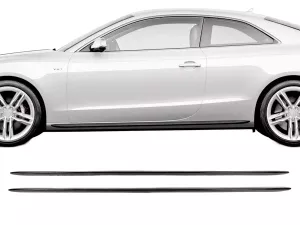 Листва на пороги Audi A5 I (8T; 07-16) - ABS (чорні)