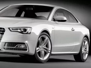 Листва на пороги Audi A5 I (8T; 07-16) - ABS (чорні) 8