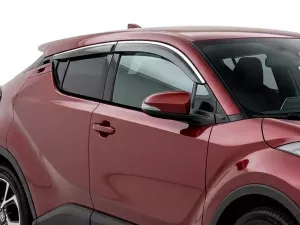 Дефлектори вікон Toyota C-HR I (AX10; 17-23) - Hawk (з хром молдингом) 5