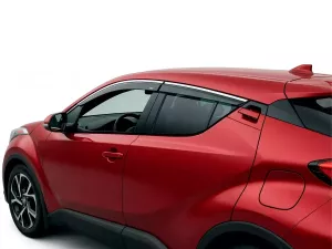 Дефлектори вікон Toyota C-HR I (AX10; 17-23) - Hawk (з хром молдингом) 8