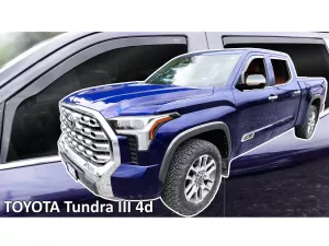 Дефлектори вікон Toyota Tundra III (XK70; 22-) 4D - Heko (вставні вітровики) 4