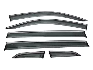 Ветровики VW Tiguan Allspace / USA (17-23) - Niken (с хром молдингом) 6 шт