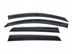 Дефлекторы окон Nissan Qashqai I (J10; 07-13) - Hawk (чёрный хром)