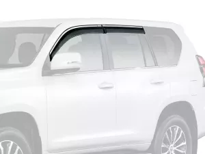 Дефлекторы окон Toyota LC J150 Prado IV (09-22) - Hawk (с хром молдингом, 4 шт)