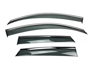 Дефлектори вікон Audi Q3 I (8U; 11-18) - Hawk (з хром молдингом) 2
