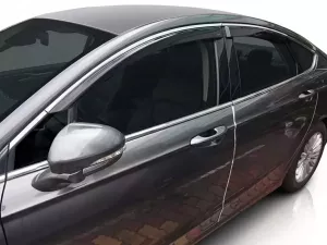 Дефлектори вікон Ford Mondeo Mk5 (14-22) Sd / Ltb - Hawk (з хром молдингом) 3