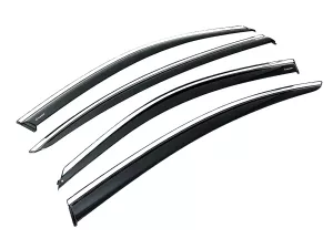 Дефлекторы окон BMW 3 F30 (12-19) - Hawk (с хром молдингом) 2