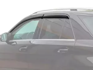 Дефлектори вікон Mercedes ML/GLE W166 (11-19) - Hawk (з хром молдингом)