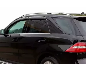 Дефлектори вікон Mercedes ML/GLE W166 (11-19) - Hawk (з хром молдингом) 4